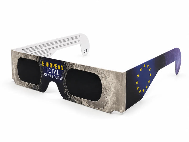 Lunettes d'éclipse solaire Eklipsee, modèle Europe Totale, certifiées EN ISO 12312-2 et marquées CE